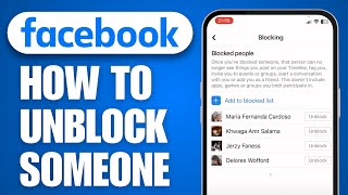 How to Unblock Someone on Facebook 2024 [upl. by Maroney242]