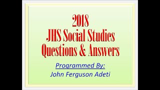 BECE 2018 SOCIAL STUDIES QUESTIONS amp ANSWERS [upl. by Kaz]