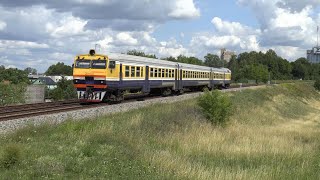 Дизельпоезд ДР1А210 близ ст Валга  DR1A210 DMU near Valga station [upl. by Ut972]