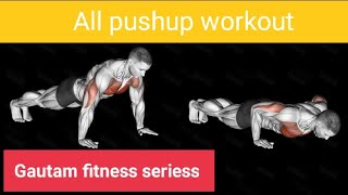 All pushup for chest Gautam fitness seriess [upl. by Roley]