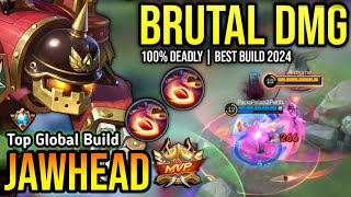 JAWHEAD BEST BUILD 2024  TOP GLOBAL JAWHEAD GAMEPLAY  MOBILE LEGENDS✓ [upl. by Wina]