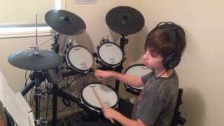 Gorillaz  Feel Good Inc Drum Cover by 11 Year Old Drummer [upl. by Eiddal]