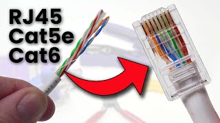 How to Crimp Cat5  Cat6 Network Patch Cables RJ45 plugs [upl. by Welcome]