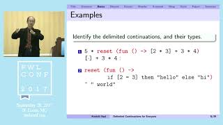 Delimited Continuations for Everyone by Kenichi Asai [upl. by Crompton]