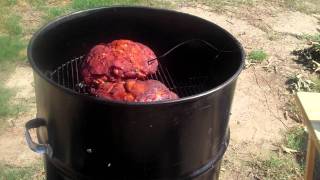 How To Baste Pork Butts On UDS Smoker  Pork Butt Recipe [upl. by Sinned373]