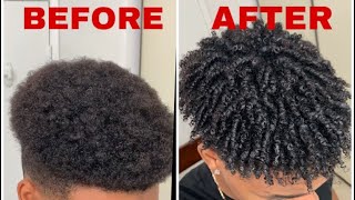 How to get curly hair for black men  Finger coils  Pomegranate amp Honey Twisting Soufflé [upl. by Schick616]