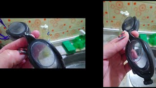 Como limpiar las antiparras de pileta clean swimming goggles proper cleaning Sin Antifog [upl. by Gosnell102]