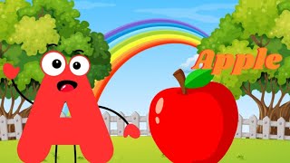 A For Apple  ABCD Alphabet Phonics Song  Nursery Rhymes amp Kids Songs [upl. by Ahsieym161]