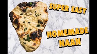 Insanely Easy Skillet Garlic Butter Naan Bread no bake [upl. by Ivette]