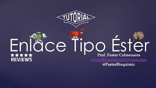 Enlace tipo Éster para Lípidos  Bioquímica de Pastor [upl. by Keil]