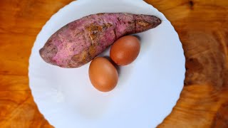 Do not eat any bread Try this easy and quick sweetpotato and egg recipe😊 [upl. by Eillom990]