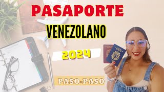 PASAPORTE VENEZOLANO PASO A PASO EXTRANJERO2024 [upl. by Nimzay]