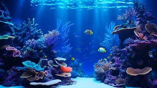 4K Aquarium Unterwasserwelt mit Fischen Korallenriffen amp Unterwassergeräuschen [upl. by Ellebanna]