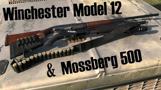 Winchester Model 12 amp Mossberg 500  12 Gauge Shotguns [upl. by Ailin]