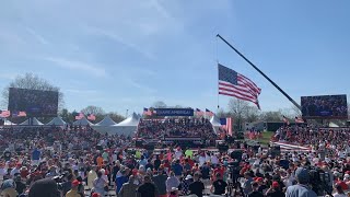 Supporters gather in Delaware County for Trump rally [upl. by Enitsuj]