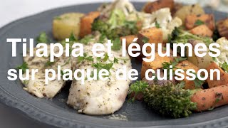 Tilapia et légumes sur plaque de cuisson [upl. by Dorcia]