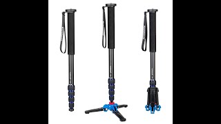 Koolehaoda Professional 65inch Camera Aluminium Monopod with Folding Three Feet Support Stand [upl. by Aiekahs]