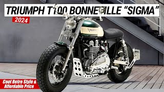 2024 TRIUMPH T100 BONNEVILLE “SIGMA”  A Modern Classic Reimagined [upl. by Dej]