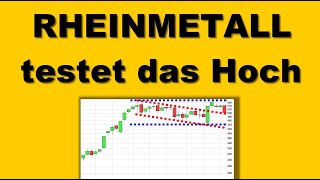 ✯ Rheinmetall erreicht obere Trendlinie✯ Chartanalyse Analyse Charttechnik Aktie Prognose [upl. by Ibob]