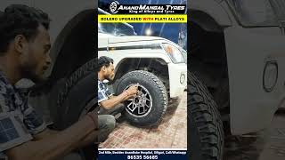 Bolero Upgraded featuring Plati alloys from Anand Mangal Tyre shorts alloys alloywheels [upl. by Anaidirib]