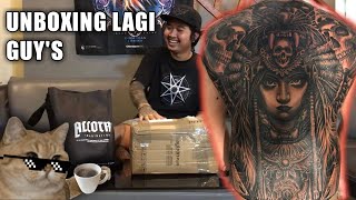 FULL BACK TATTOO NATIVE AMERICAN  UNBOXING KIRIMAN DARI BHEPPO DAN ALCOTRA [upl. by Domela112]