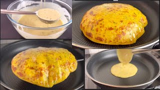 ALOO PARATHA RECIPE WITH LIQUID DOUGH  NO ROLLING NO KNEADING  WHEAT FLOUR ALOO PARATHA RECIPE [upl. by Drofwarc]