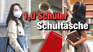 WHATS IN MY SCHOOL BAG 📚  Schultasche für die Oberstufe 🤓  Organisation Abitur [upl. by Enyrehtak551]