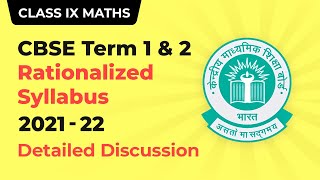 CBSE Term Wise Syllabus for Term 1 and Term 2  Class 9 Maths Exam Pattern amp Syllabus 202122 [upl. by Nnylirehs]