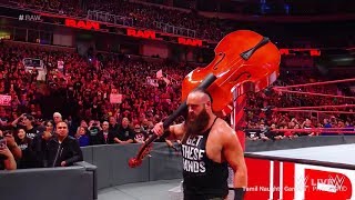 Braun Strowman bashes Elias with a bass Raw Feb 12 2018 [upl. by Lebatsirhc]