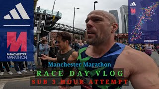 Manchester Marathon 2023  Sub 3 Attempt  Race day vlog [upl. by Tena983]