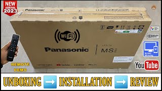 PANASONIC TH32MS550DX 2023  32 Inch Smart Tv Unboxing And Review  Dolby Audio With Remote Demo [upl. by Rehposirhc]