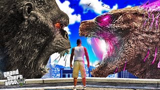 GODZILLA vs KONG Fight In GTA 5  EPIC BATTLE [upl. by Anitnegra611]