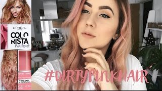 LOREAL COLORISTA REVIEW DIRTYPINKHAIR  BACK TO PINK  PALE AESTHETIC [upl. by Deeas]