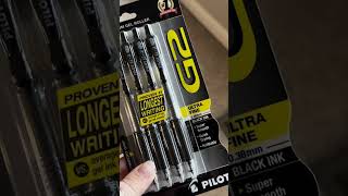 Pilot G2 Gel Pens 038mm Ultra Fine Point 4Pack Black Showcase shorts [upl. by Eniamirt]