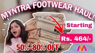 Huge Myntra Footwear Haul 2024 ❤️Trending Must Haves Statement Heels 50 80 Off Kamna Sharma [upl. by Chapa822]