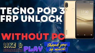 Tecno pop 3 frp bypasstecno pop 3 frp bypass New Trick 2024 [upl. by Nosreg]