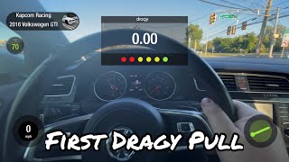 2016 Volkswagen GTI mk7 First Dragy Pull dragy [upl. by Elnora]