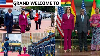 US🇺🇸 Vice PRESIDENT LIVE In GHANA🇬🇭 and HER GRAND WELCOME And ENTRY Into GHANA [upl. by Gnilsia]