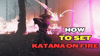 How to Set Katana on Fire  Way of the flame  Ghost of Tsushima [upl. by Inele]