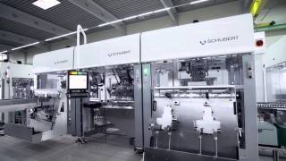 Packaging and labelling of pharmaceutical products in an automatic packaging machine from Schubert [upl. by Yul]