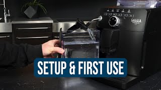 Gaggia Naviglio Milk Initial Setup and First Use [upl. by Zoes]