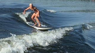 2Wave  surfing together  Wellenreiten bei Berlin [upl. by Atnahc]