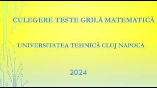 Rezolvare Probleme 22 23 24 25 26 27 28 29 Culegerea de Teste Grilă pentru Admitere UTCN [upl. by Grossman630]