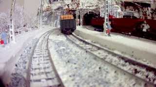 Swedish SJ DM3 from Narvik to Kiruna ESU sound HD Märklin Modeltrain layout [upl. by Masry584]