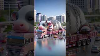 ❤ Evolution of Cow  Truck transporting cows 🥰 Miaw Milky ✅️ cat cute love shorts [upl. by Howund]