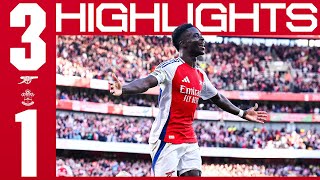 WHAT A COMEBACK 🤩  HIGHLIGHTS  Arsenal vs Southampton 31  Havertz Martinelli amp Saka  PL [upl. by Kipp296]