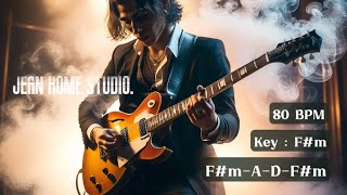 Guitar Backing Track in Fm  Fm A D Fm 80 BPM 44 [upl. by Zwick]