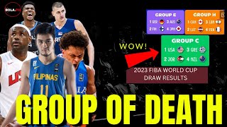 2023 FIBA WORLD CUP DRAW RESULTS [upl. by Cousins170]