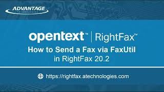 How to Send a Fax in RightFax 202 via FaxUtil [upl. by Eenahs298]