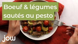 Recette du bœuf amp légumes sautés au pesto [upl. by Eloci5]